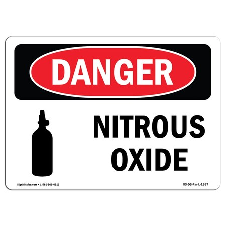 Signmission Safety Sign, OSHA Danger, 10" Height, 14" Width, Aluminum, Nitrous Oxide, Landscape OS-DS-A-1014-L-1937